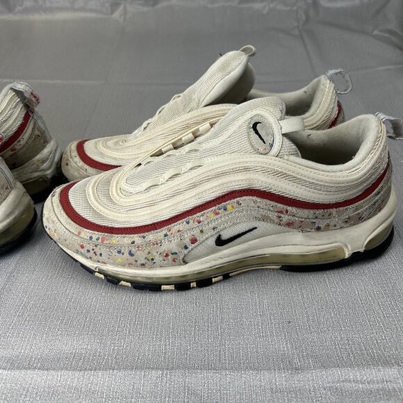 Nike Air Max 97 Retro OG Men’s 11.5 Sail University Red 312834-102 2-pairs Used - Picture 4 of 12